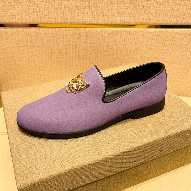 Men's Fashion Purple Plus Size Loafers