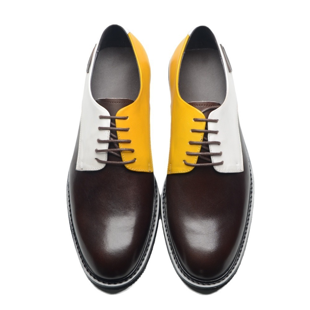 GUYSTEP™Fashionable luxury high-end color matching men's casual leather shoes