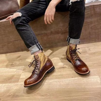 [Copy]GUYSTEP™New British retro motorcycle Martin leather boots