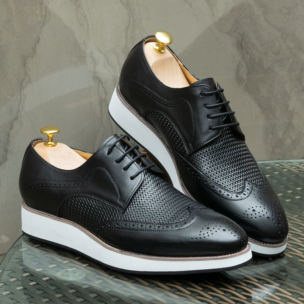 [Copy]GUYSTEP™Men's business casual shoes brown carved Oxford shoes
