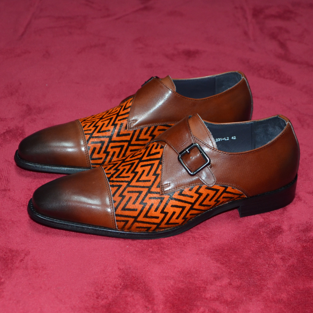 GUYSTEP™Men's single buckle cowhide high-end luxury monk shoes