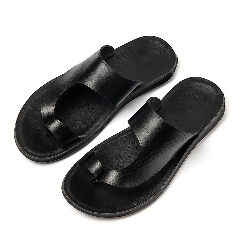 [Copy]Summer men's slippers personality versatile black trendy sandals