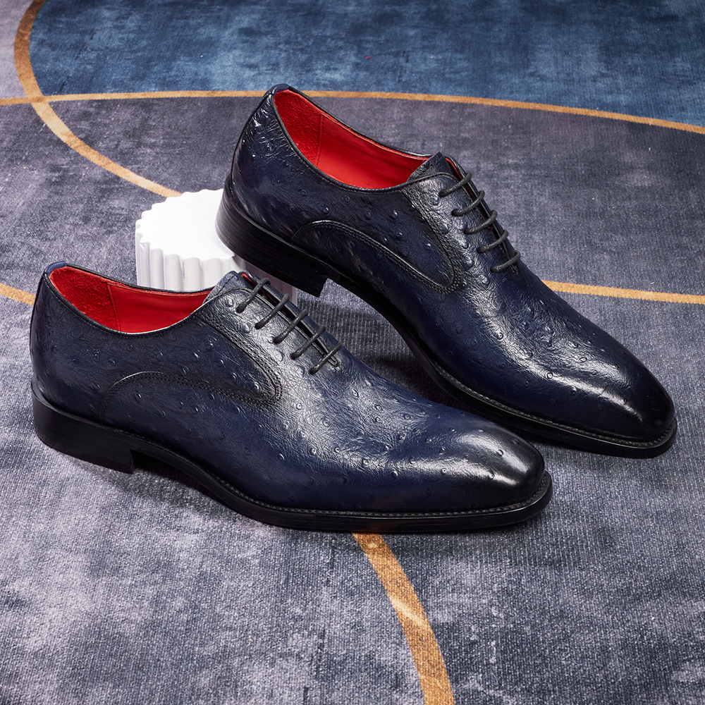 GUYSTEP™2026 Red bottom genuine leather lace-up men's versatile leather shoes
