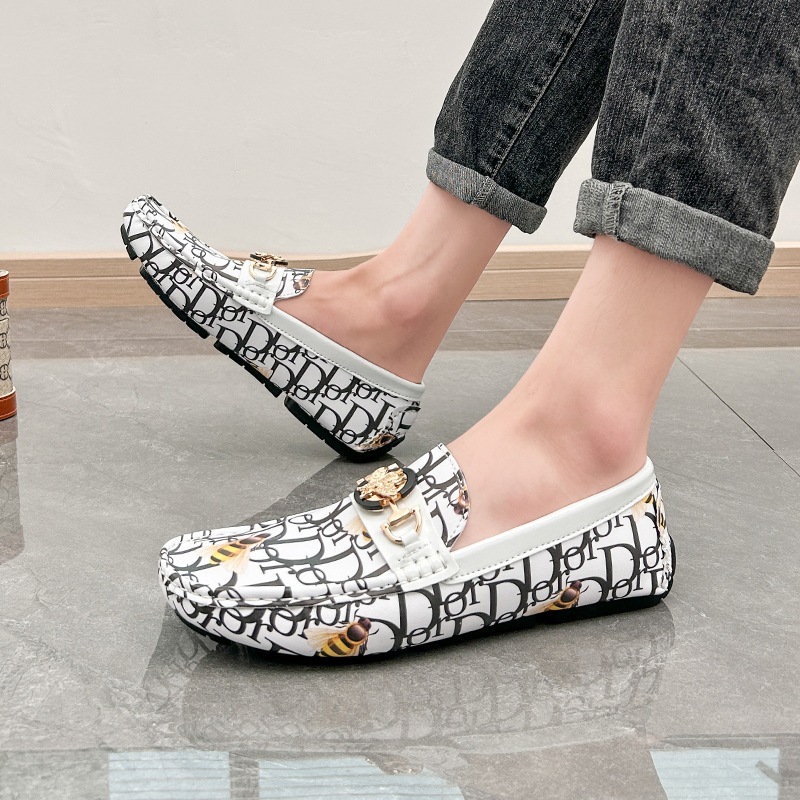 Men's casual large size pattern fashion loafers