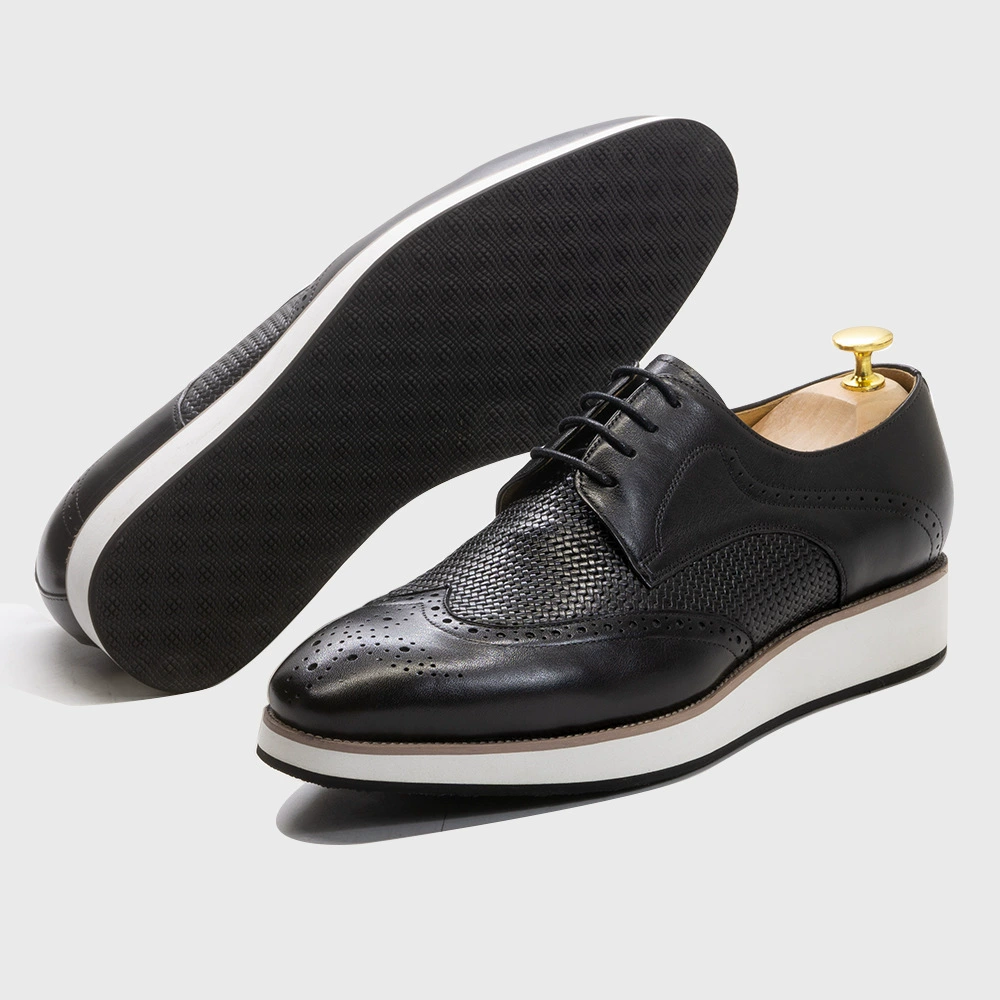 [Copy]GUYSTEP™Men's business casual shoes brown carved Oxford shoes