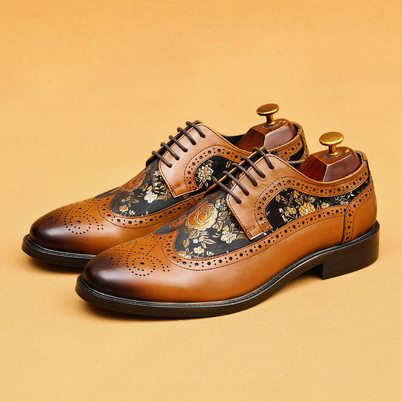 [Copy]Classic color matching fashionable men's Oxford shoes