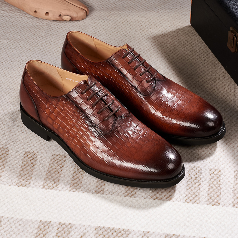 Men's business leather shoes genuine leather first layer cowhide versatile fashion breathable Oxford shoes