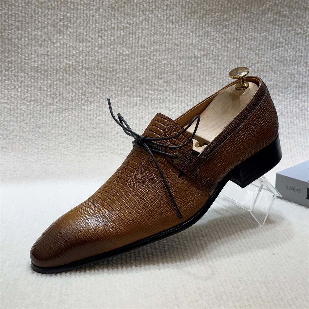 [Copy]GUYSTEP™2025 new men's business top layer cowhide pointed buckle leather shoes