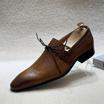 [Copy]GUYSTEP™2025 new men's business top layer cowhide pointed buckle leather shoes