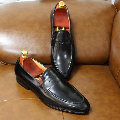 [Copy]2025 Men's leather double buckle casual monk shoes