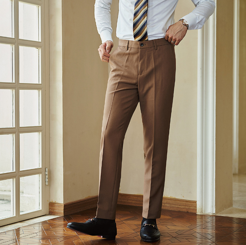 Hangzhou men's clothing high-end British style business formal suits double-breasted gentleman Naples peaked lapel suit