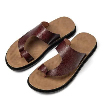 [Copy]Summer men's slippers personality versatile black trendy sandals