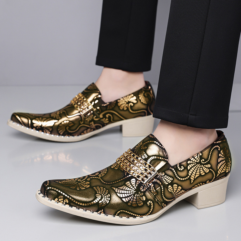 2026 New Men's Printed Breathable Pointed-Toe Casual Shoes