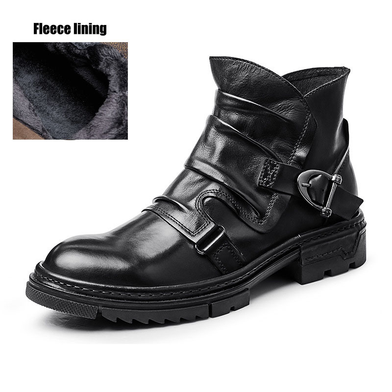 GUYSTEP™New British retro motorcycle Martin leather boots