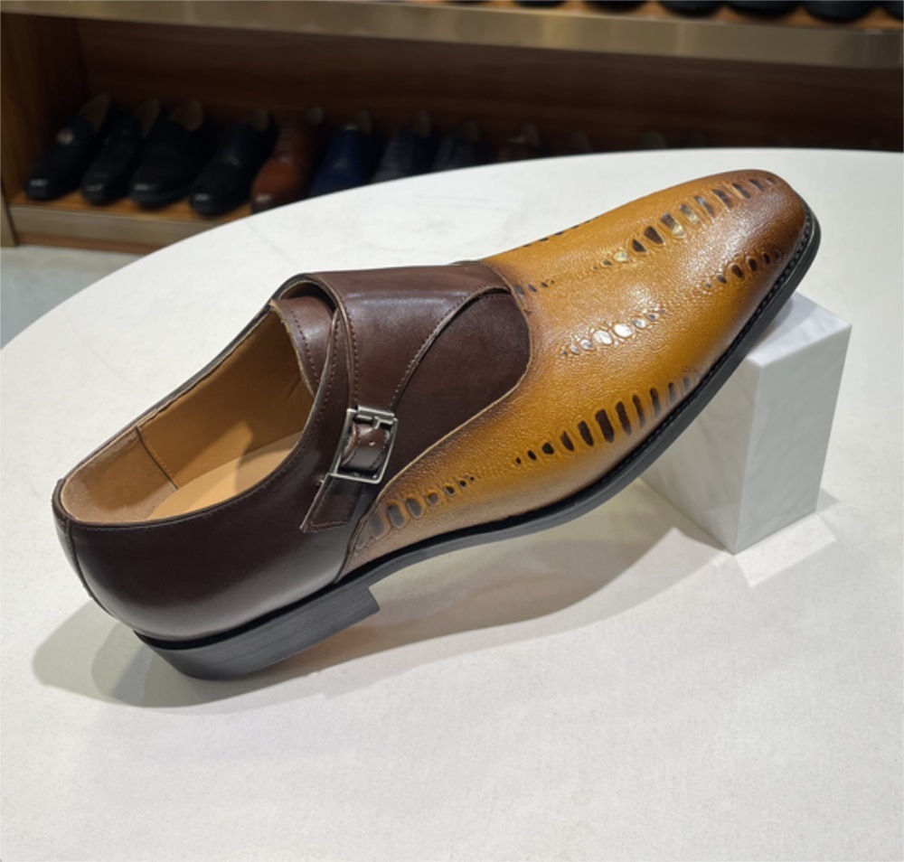 [Copy]Men's stylish color matching lace-up leather shoes