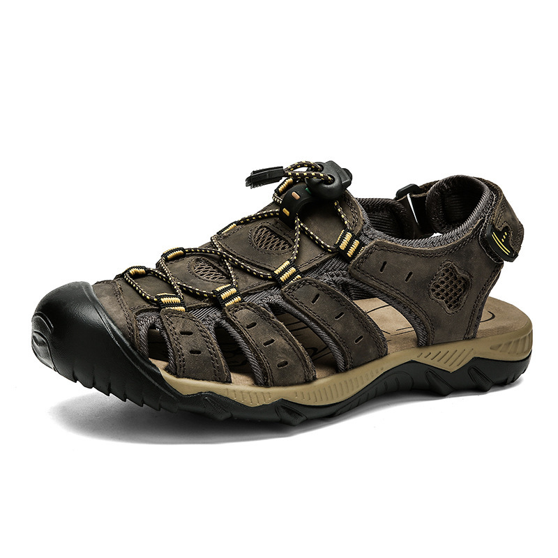 GUYSTEP™-Men's Genuine Leather Sandals Summer Beach Breathable Causal Shoes Plus Size