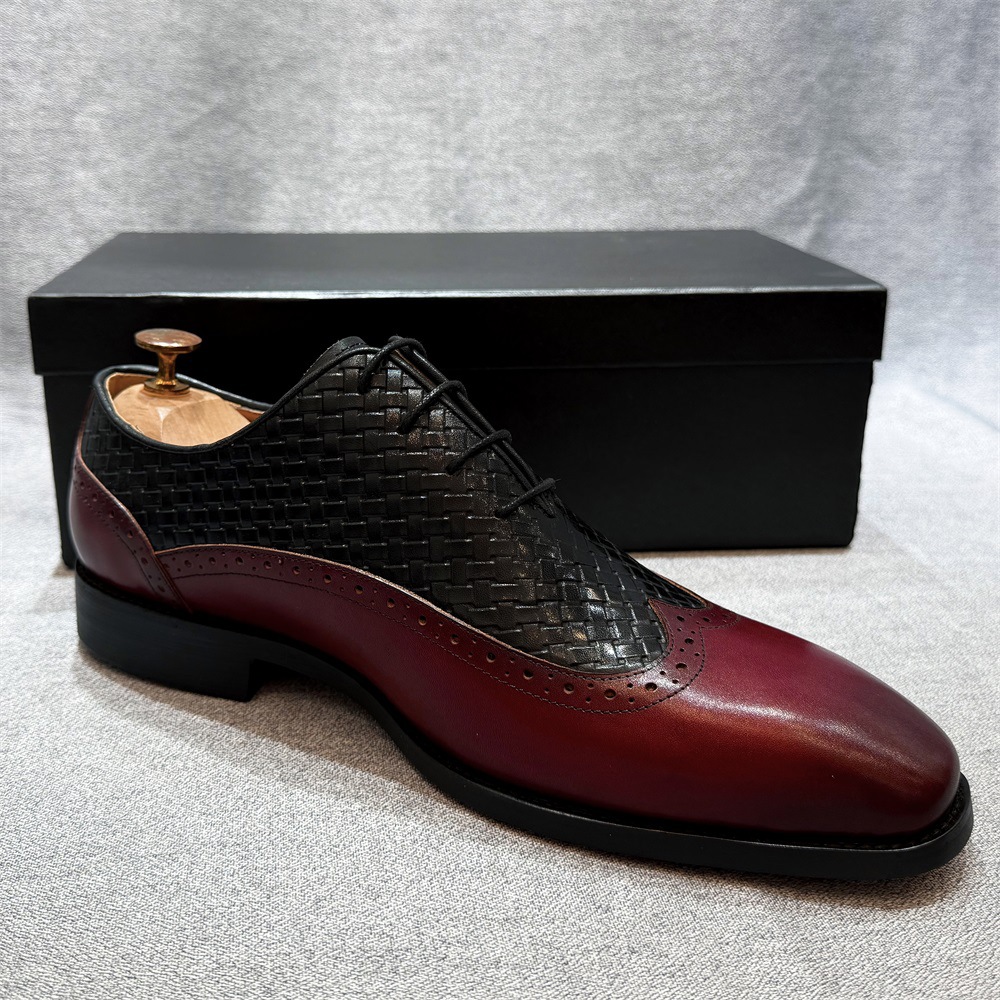 [Copy]GUYSTEP™2025 New elegant design retro fashion men's first layer cowhide lace-up leather shoes