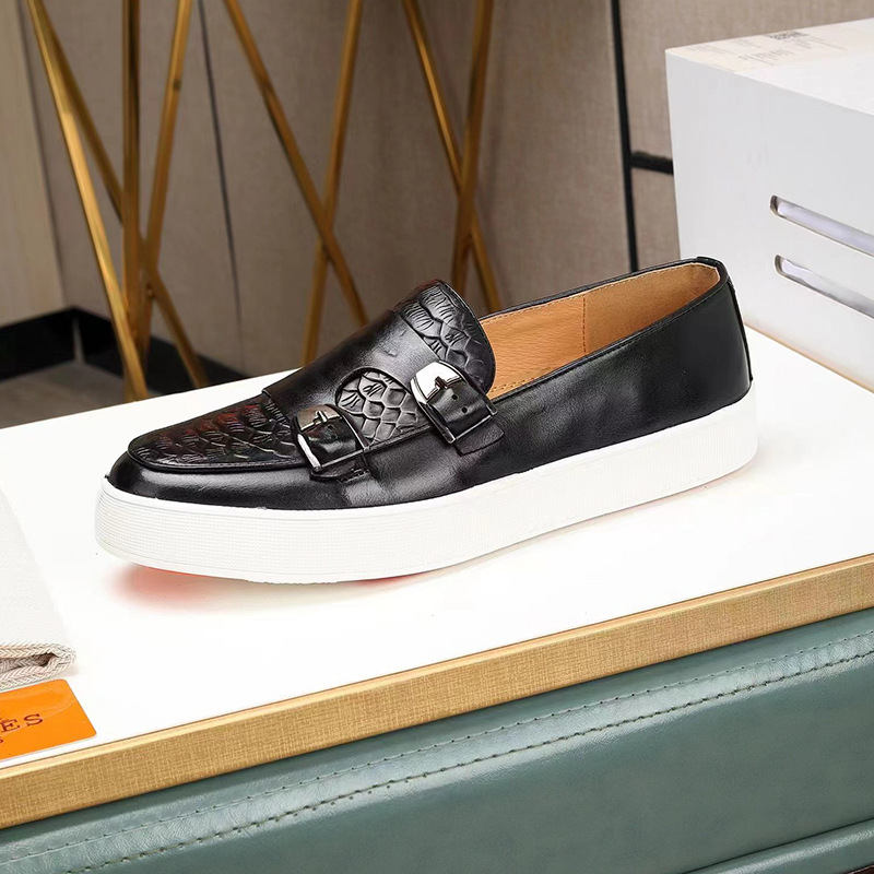 One-step slip-on shoes Korean style versatile British leather shoes trendy shoes first-layer men's leather shoes new pure cowhide shoes