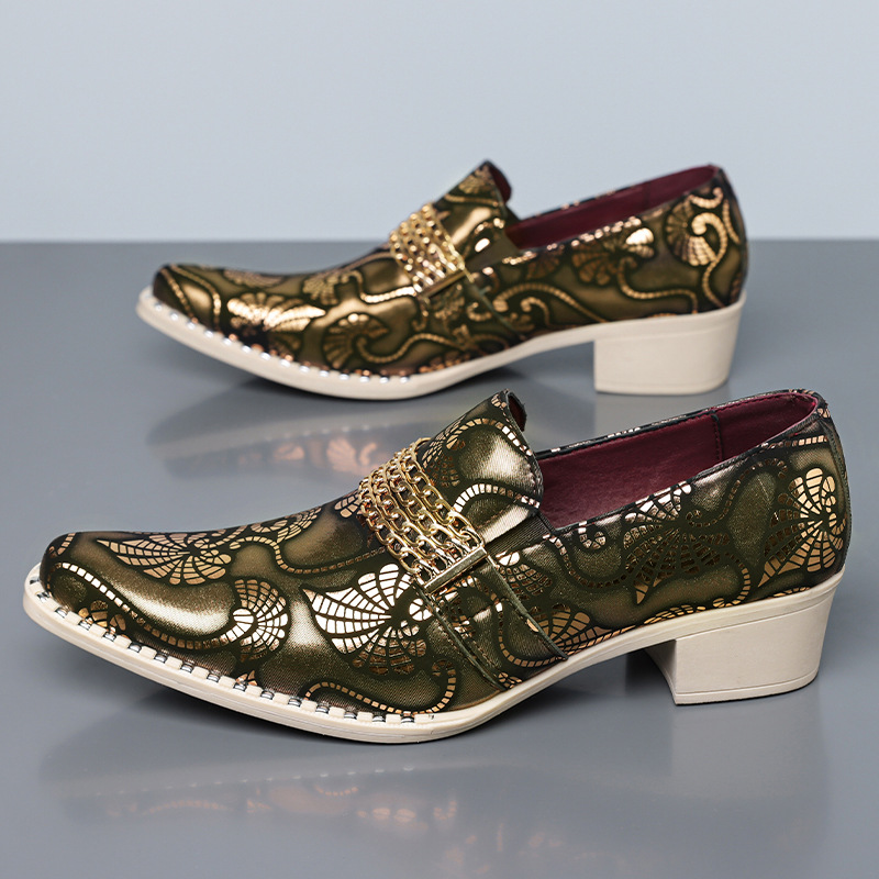2026 New Men's Printed Breathable Pointed-Toe Casual Shoes