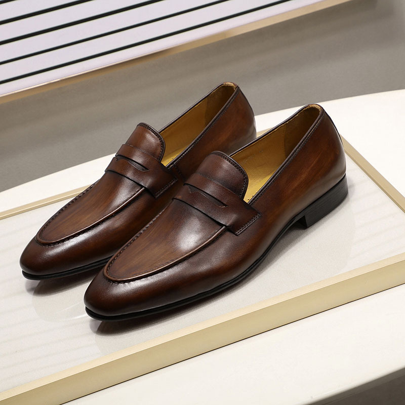 [Copy]2025 Men's leather double buckle casual monk shoes