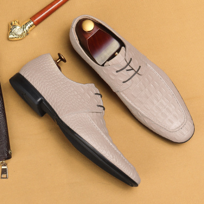 GUYSTEP™-Crocodile pattern men's leather shoes business casual