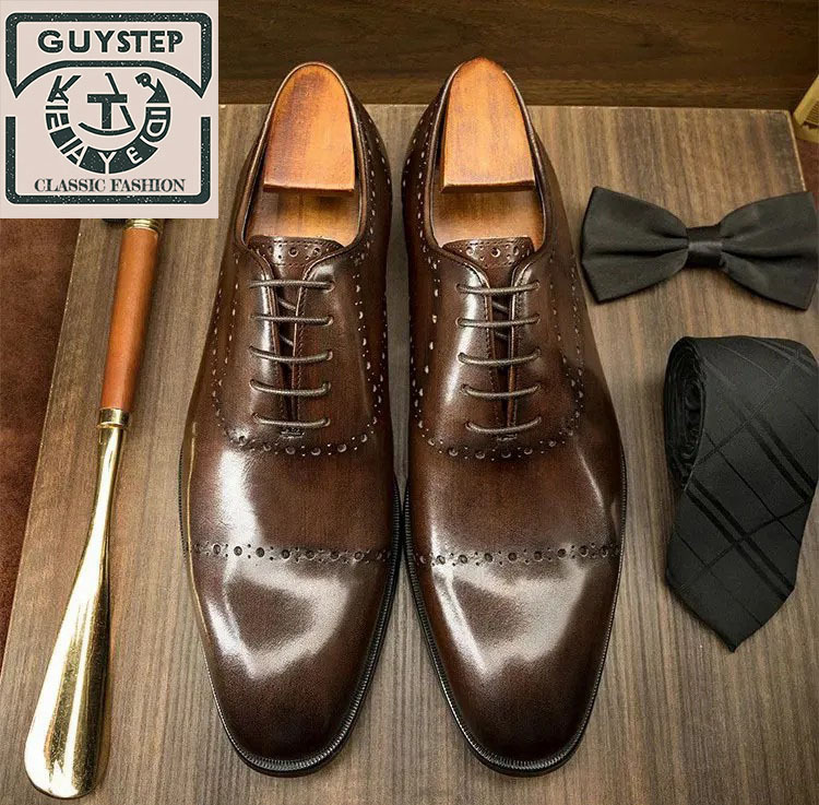 GUYSTEP™-Men's business suit British style brogue Oxford shoes