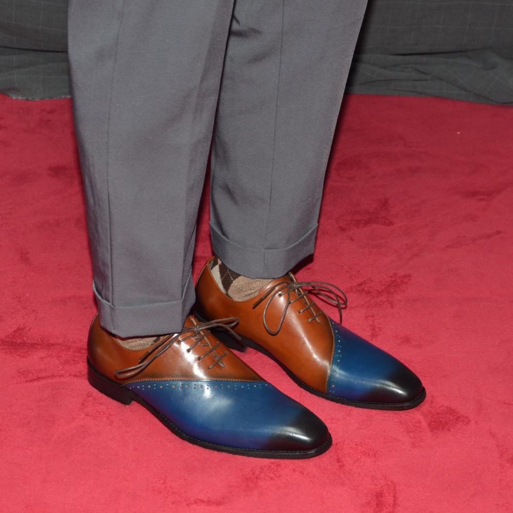 GUYSTEP™Men's all-match blue-brown cowhide formal business shoes