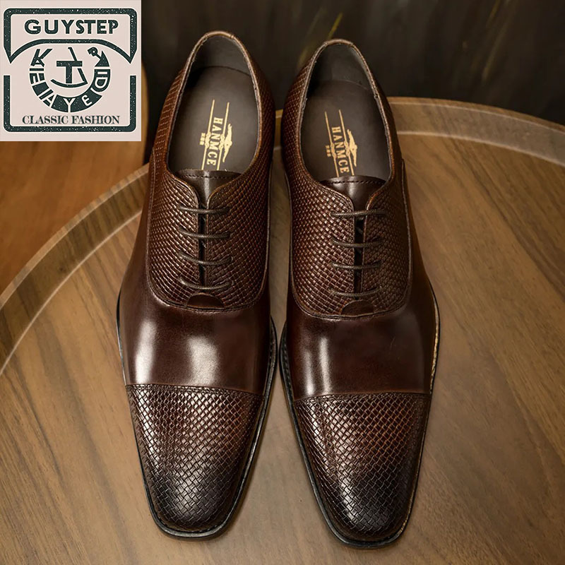 GUYSTEP™-Men's business formal British style leather Oxford shoes