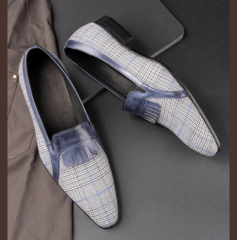 GUYSTEP™Plaid Pattern Breathable Slip-On Loafers