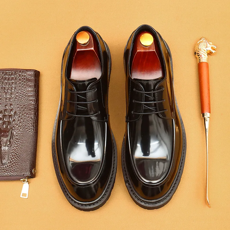 Italian Dress Shoes Leather Fashion for Men Pointed Formal Shoes Men F