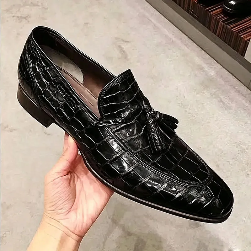 GUYSTEP™Fashion men's  leather tassel loafers