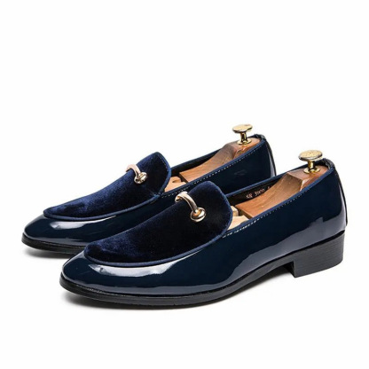 GUYSTEP-Men's Velvet Urban Gentleman/Patent Leather Shoes