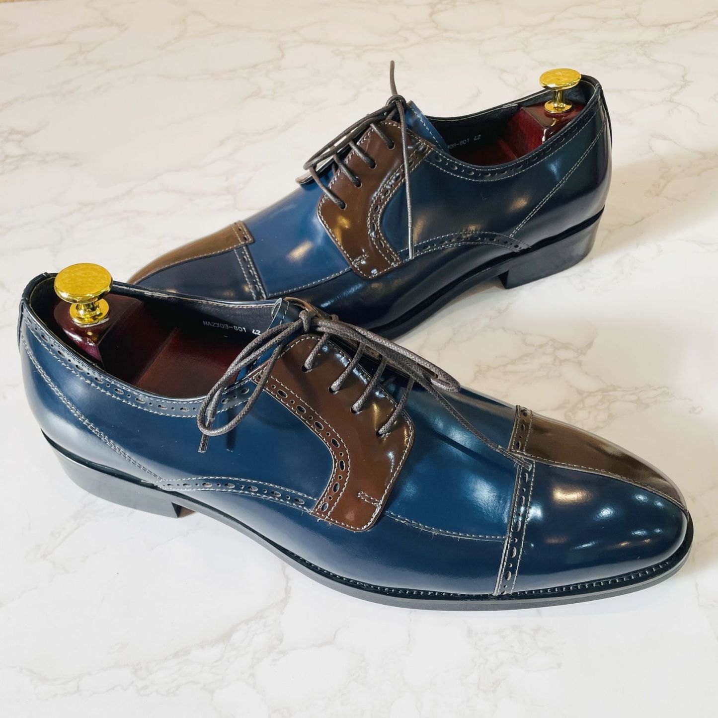 Colorblock high-end business leather men's casual leather shoes