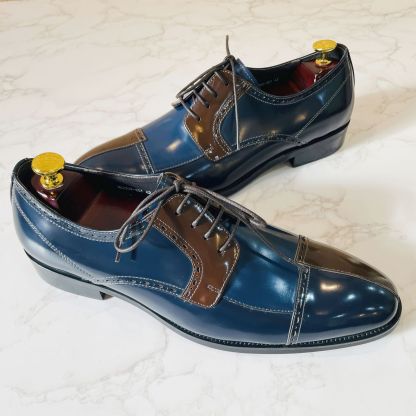 Colorblock high-end business leather men's casual leather shoes