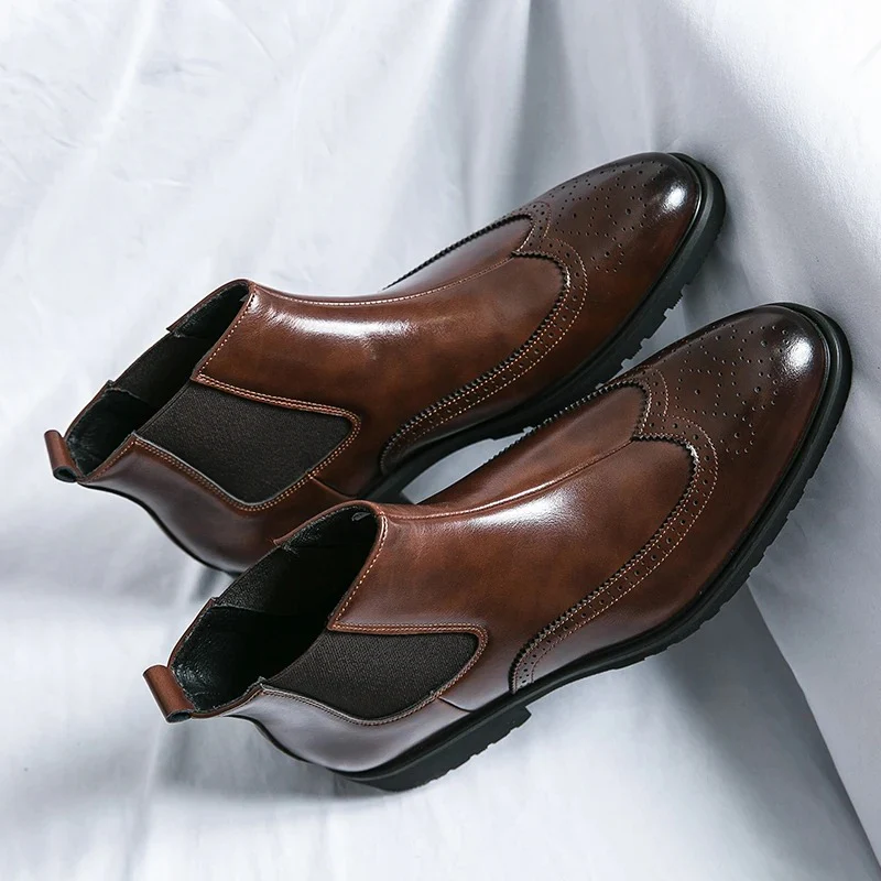 [Copy]GUYSTEP™2025 New elegant design retro fashion men's first layer cowhide lace-up leather shoes