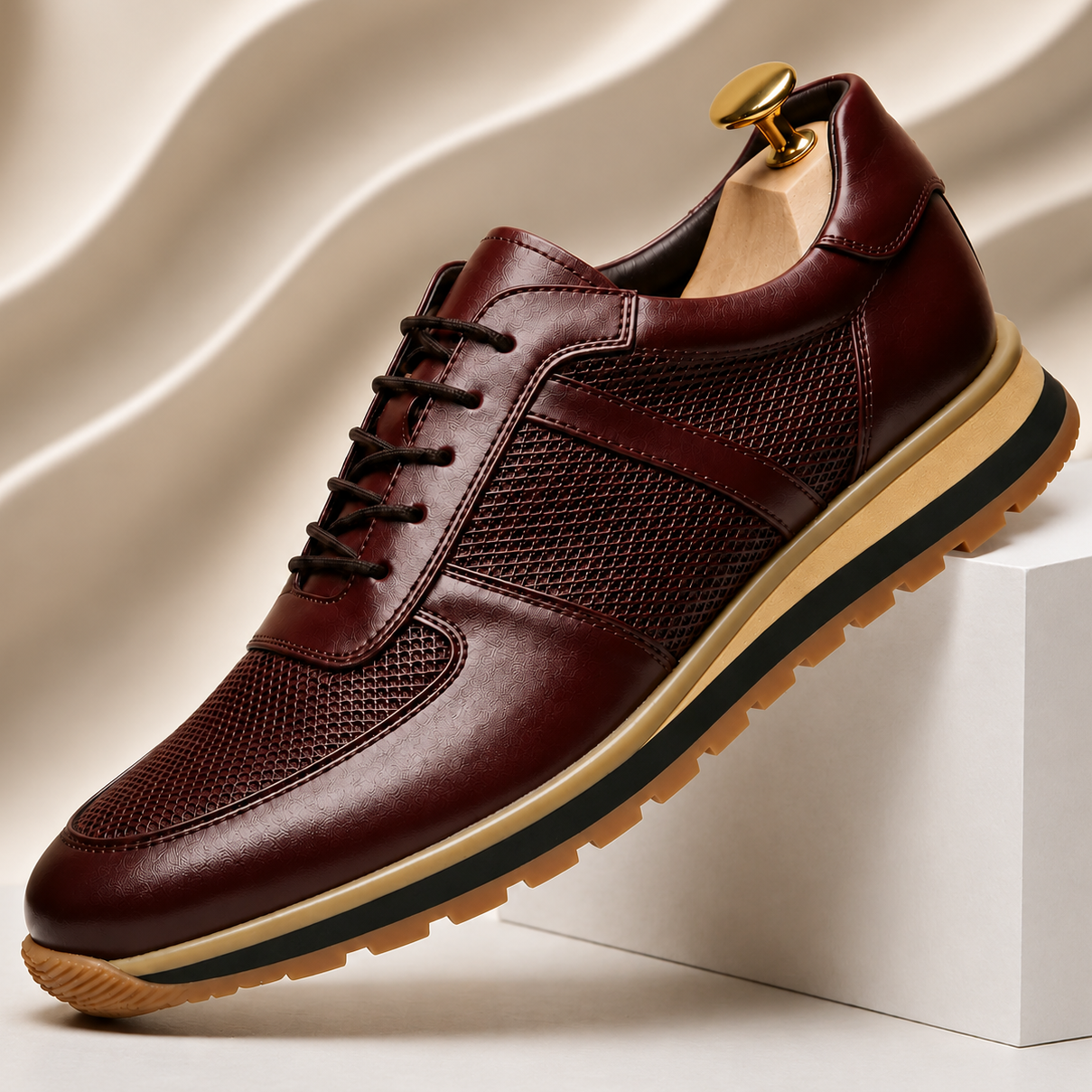 Men’s Premium Cowhide Leather Casual Sneakers – Multiple Colors