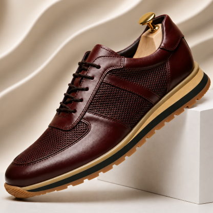 Men’s Premium Cowhide Leather Casual Sneakers – Multiple Colors