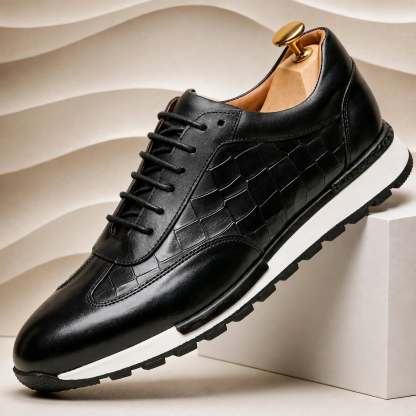 Men’s Premium Cowhide Leather Casual Sneakers – Multiple Colors