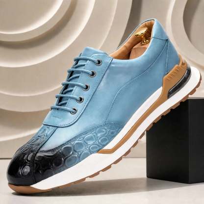 Men’s Premium Cowhide Leather Casual Sneakers – Multiple Colors