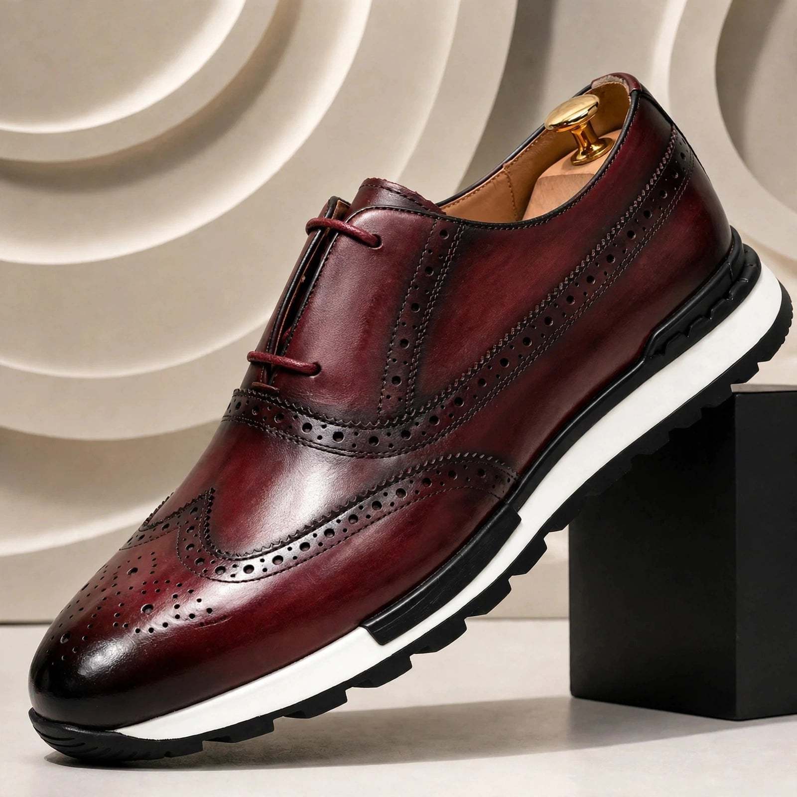 Men’s Premium Cowhide Leather Casual Sneakers – Multiple Colors