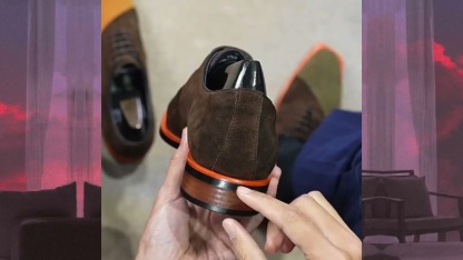 GUYSTEP™ Men's Genuine Leather Two-Tone Suede Dress Shoes