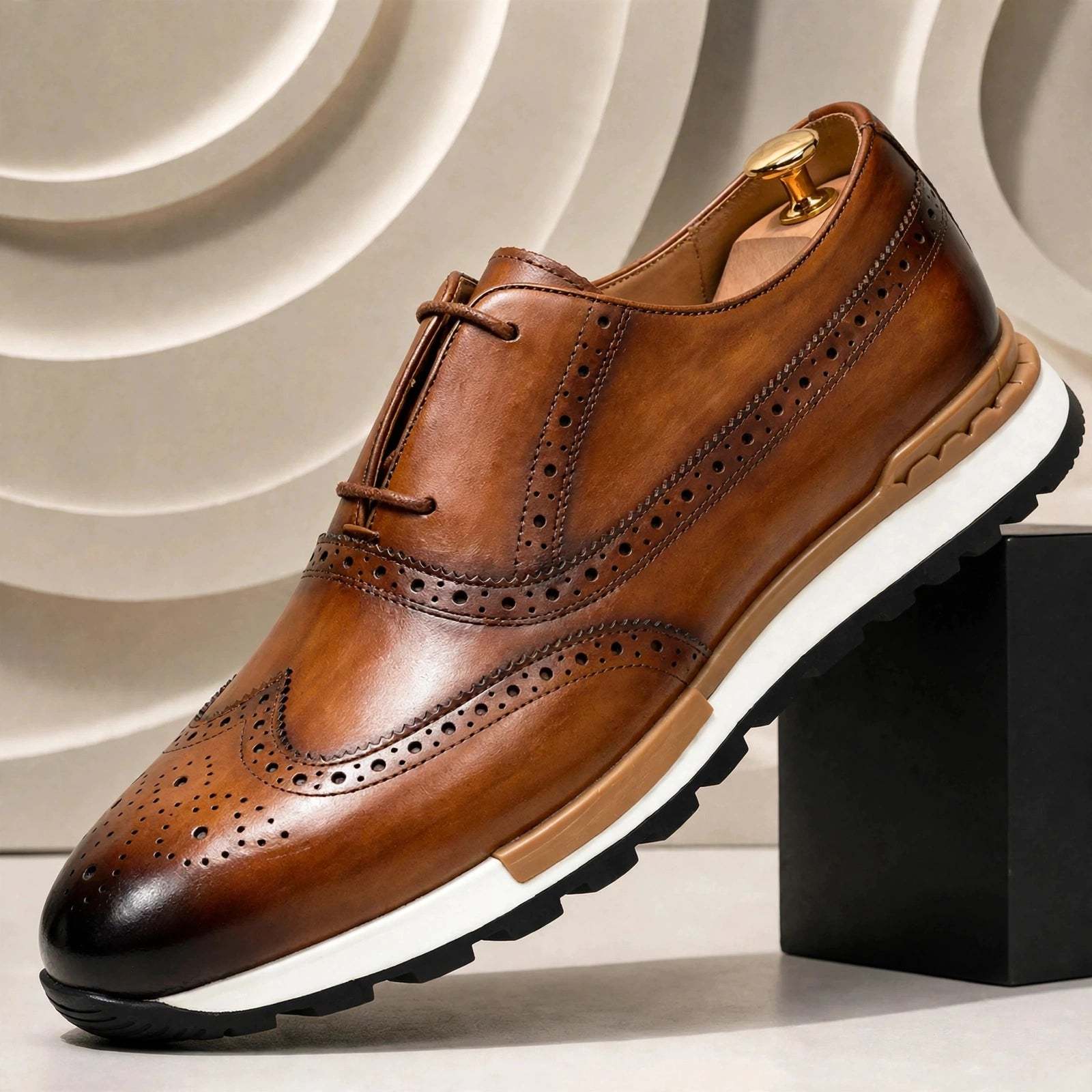 Men’s Premium Cowhide Leather Casual Sneakers – Multiple Colors