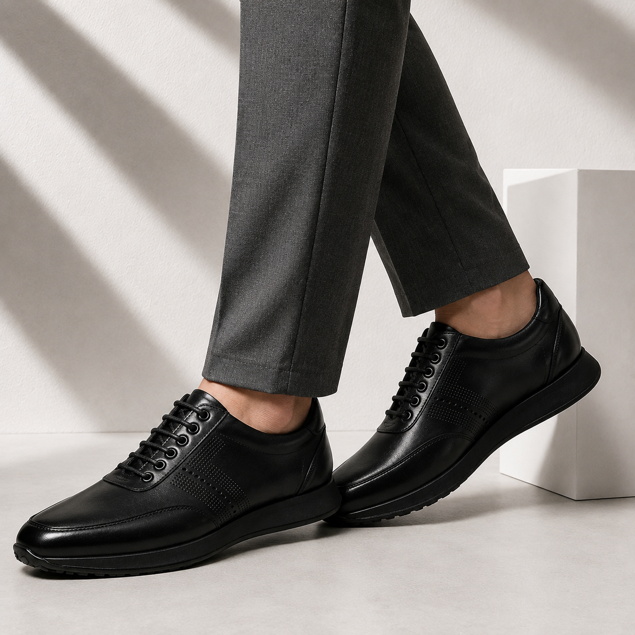 Men’s Premium Cowhide Leather Casual Sneakers – Multiple Colors