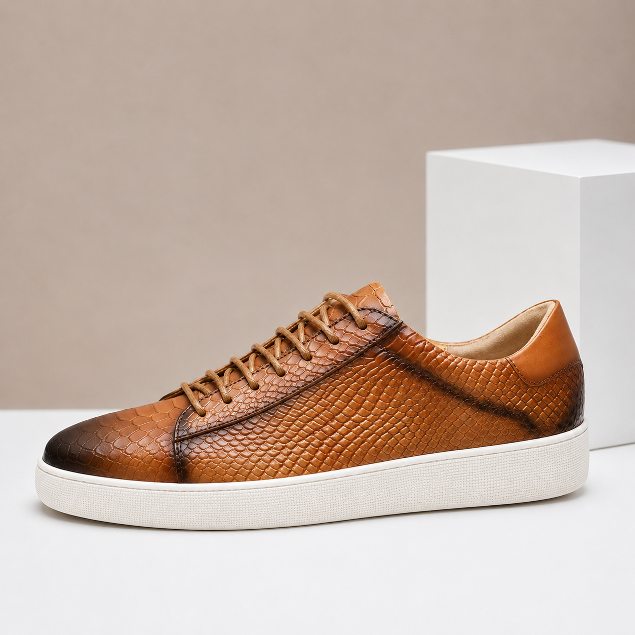 Men’s Premium Cowhide Leather Casual Sneakers – Multiple Colors
