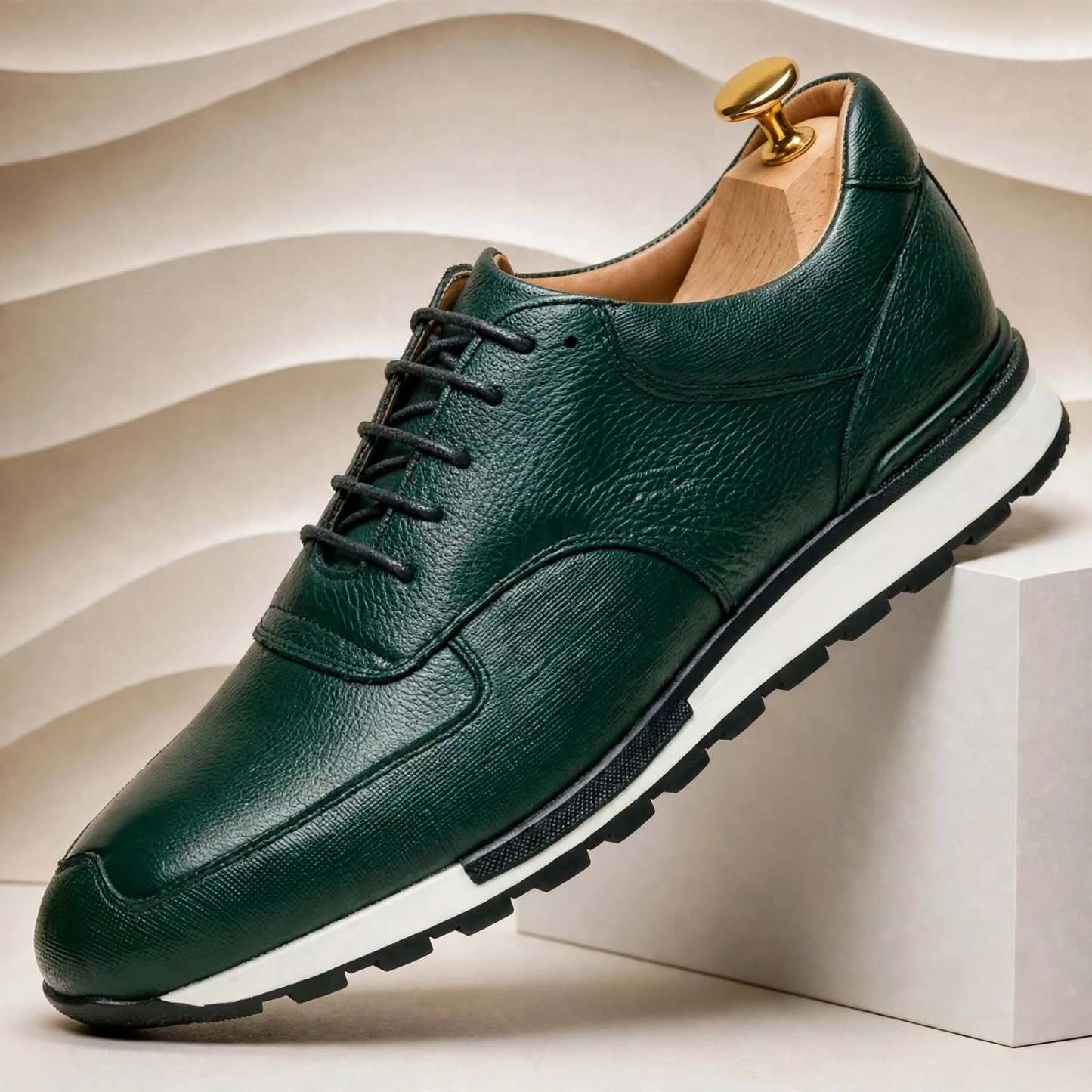Men’s Premium Cowhide Leather Casual Sneakers – Multiple Colors