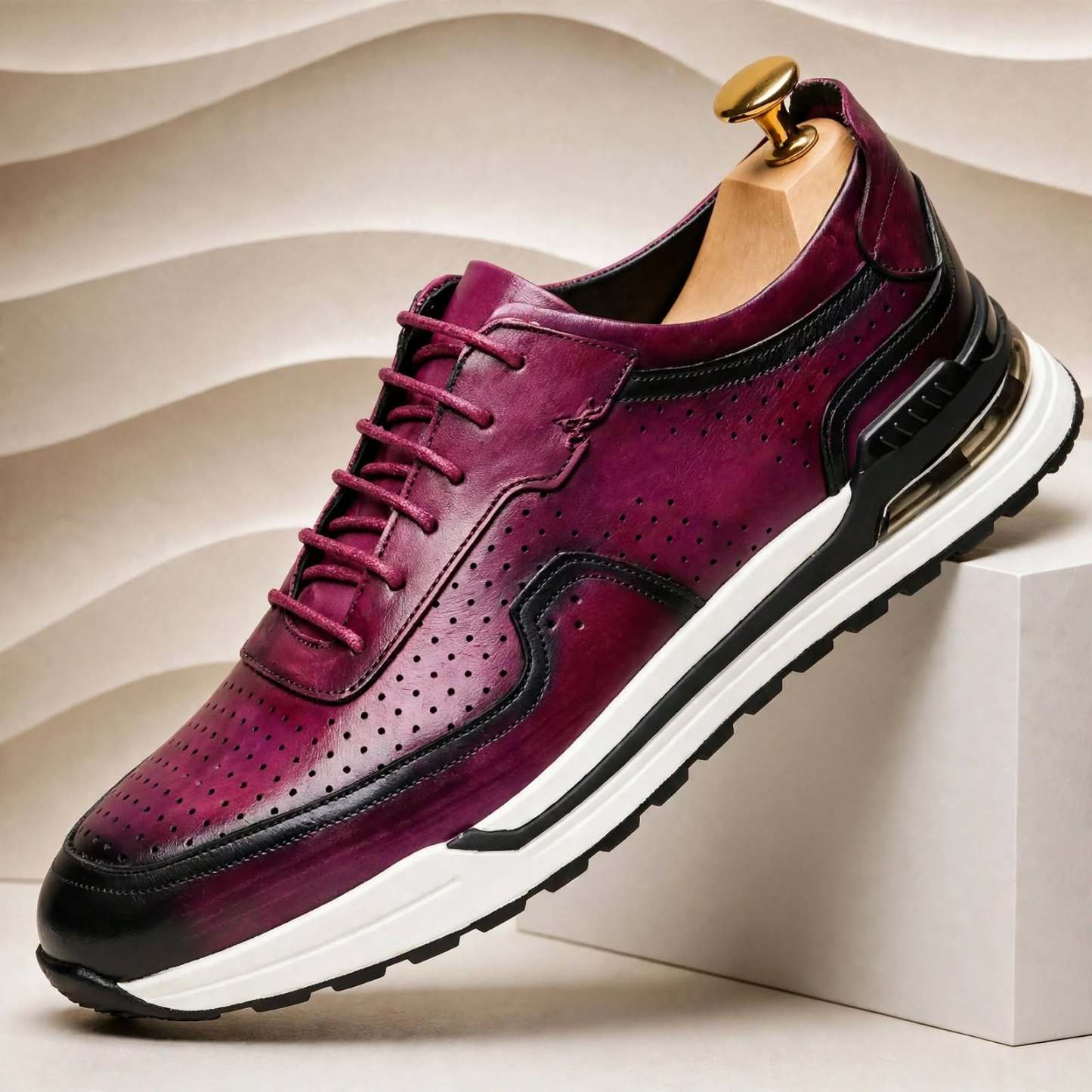 Men’s Premium Cowhide Leather Casual Sneakers – Multiple Colors
