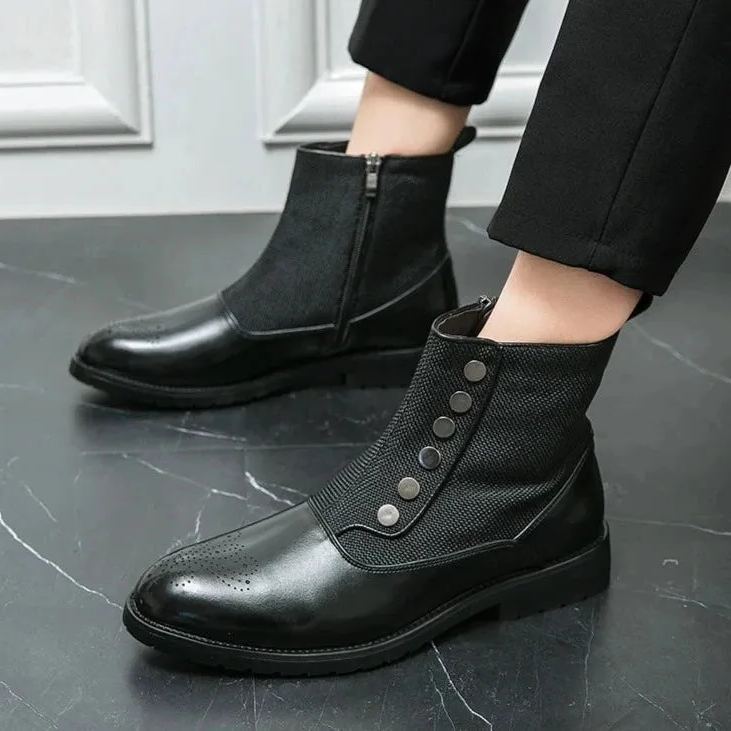 High-Top Breathable Round Toe Boots