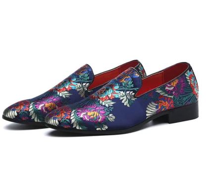 Exquisite Chinese Style Embroidery Men Loafers Shoes