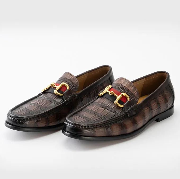 GUYSTEP™-Men's Crocodile Pattern Soft Sole Pointed Toe Casual Leather Shoes