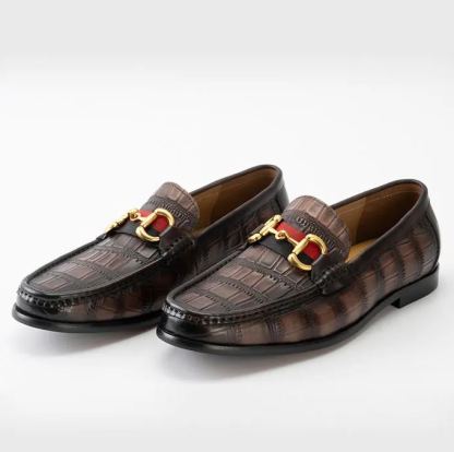 GUYSTEP™-Men's Crocodile Pattern Soft Sole Pointed Toe Casual Leather Shoes